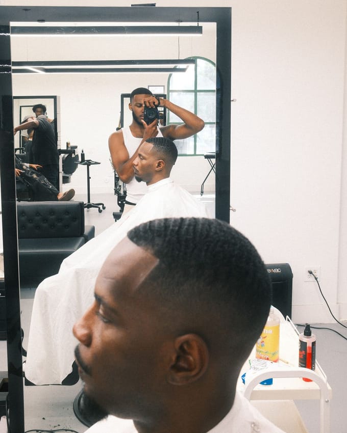 A haircut by Morgan at J’Bez.