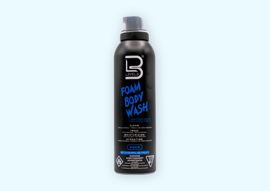 black spray bottle body wash product