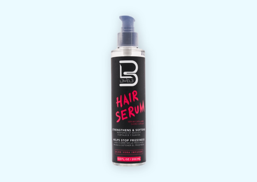 Spray bottle of hair care product